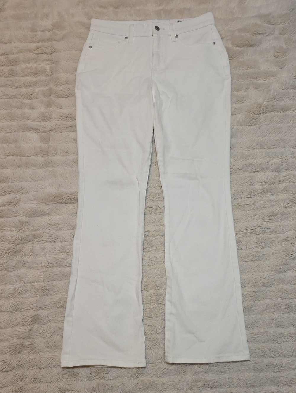 Cury Bootcut White Mid-Rise Jeans